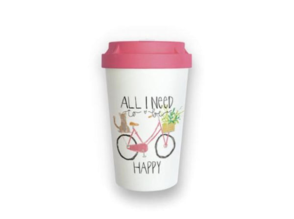 ALL I NEED - COFFEE TO GO BECHER (hergestellt im Schwarzwald) - Oh Happy Life