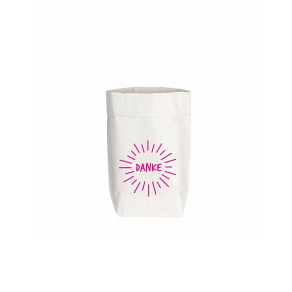 PaperBags "DANKE" (PINK - SMALL WEISS)
