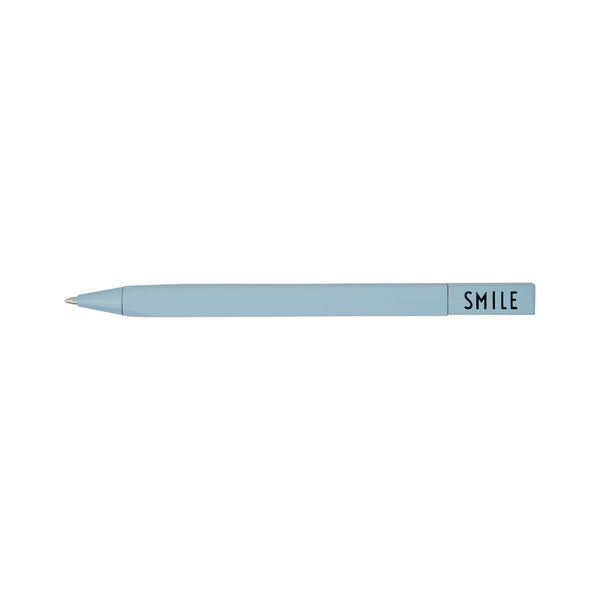 DESIGN LETTERS "SMILE" STIFT IN PASTELL BLUE (hochwertiger Kugelschreiber)