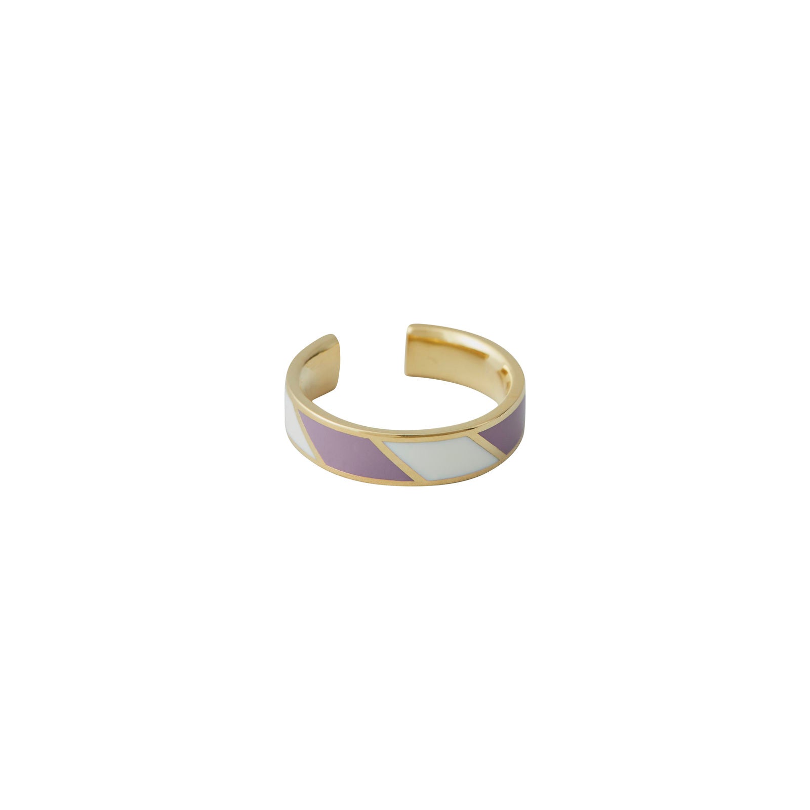 DESIGN LETTERS CANDY GESTREIFTER RING (LILA/WEISS)