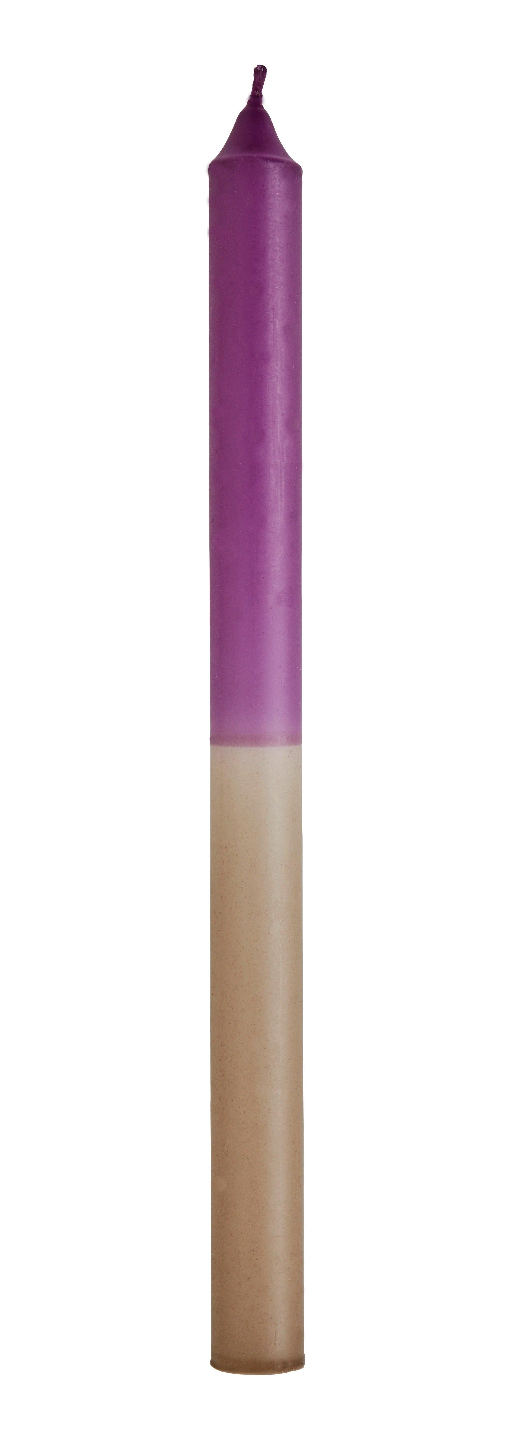 MADAM STOLTZ - TWO TONE CANDLE "PURPLE-TAUPE" - Oh Happy Life
